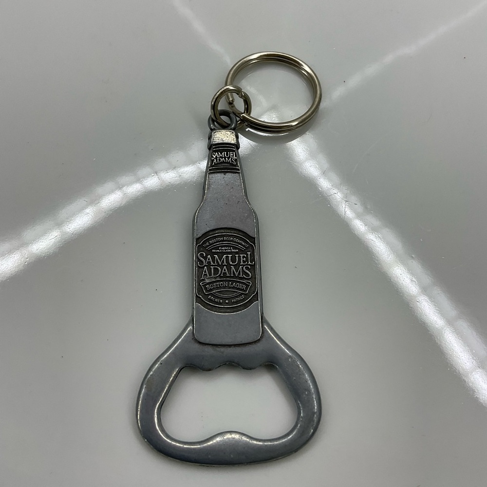 Sam Adams Samuel Adams Light Pewter Bottle Opener Keychain 4.5”